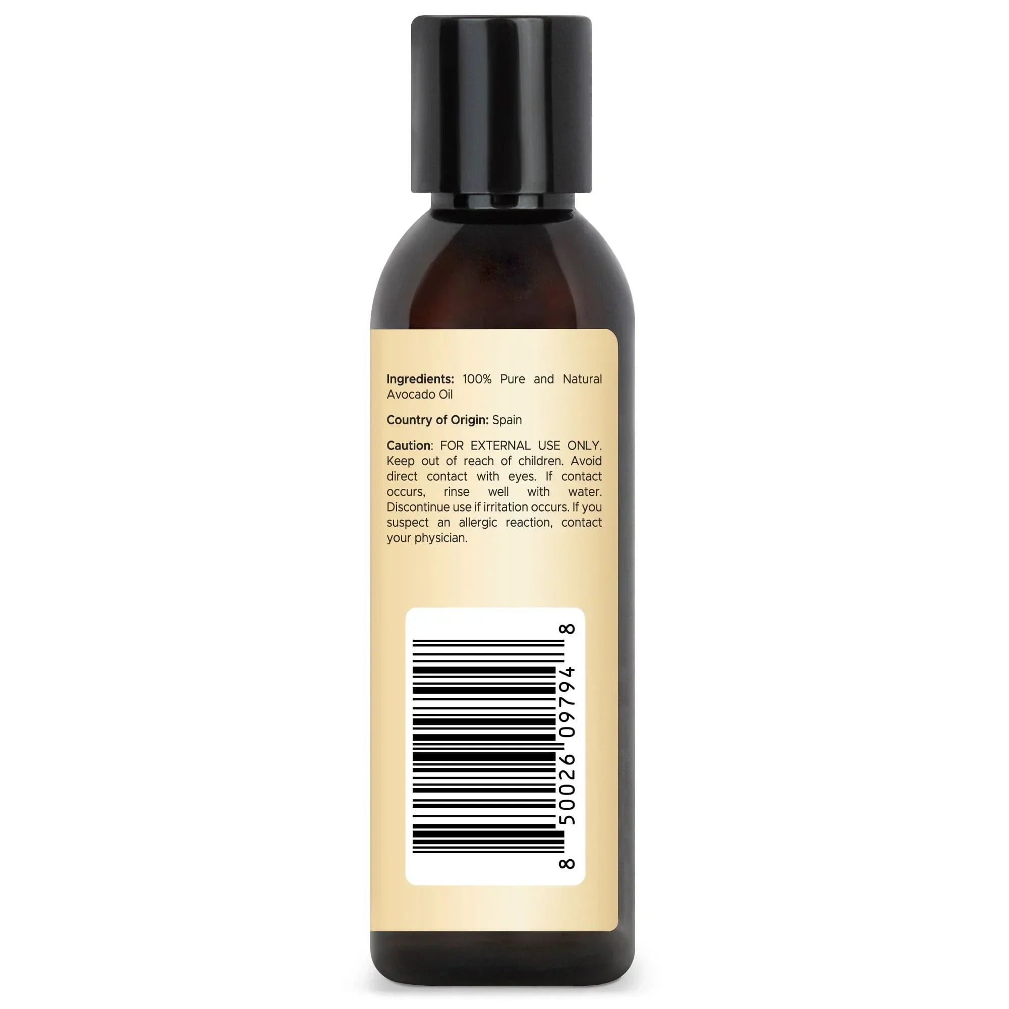 Handcraft Blends avocado oil bottle, ingredient label, for aromatherapy and carrier oil use
