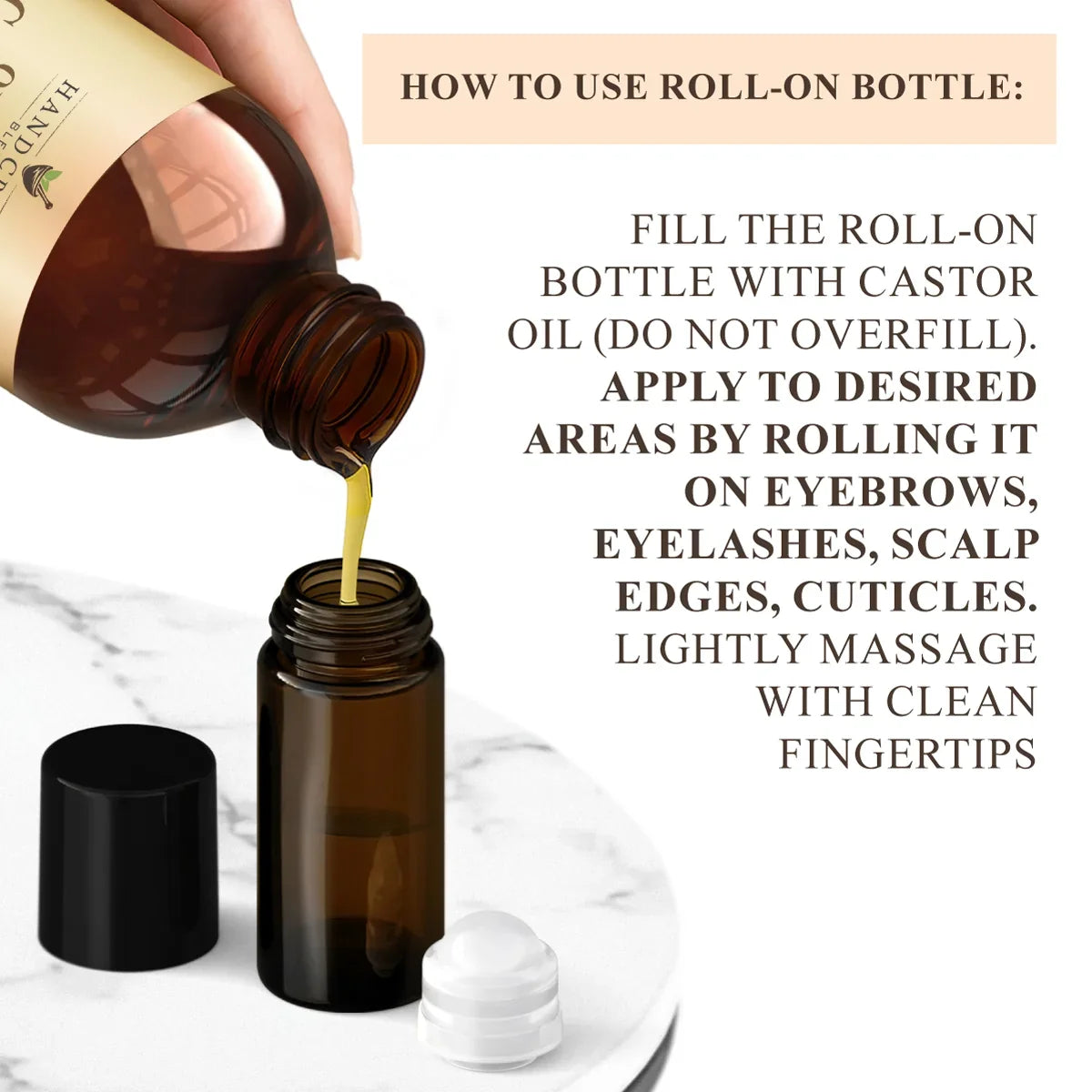 Organic Castor Oil with Roll on Bottle