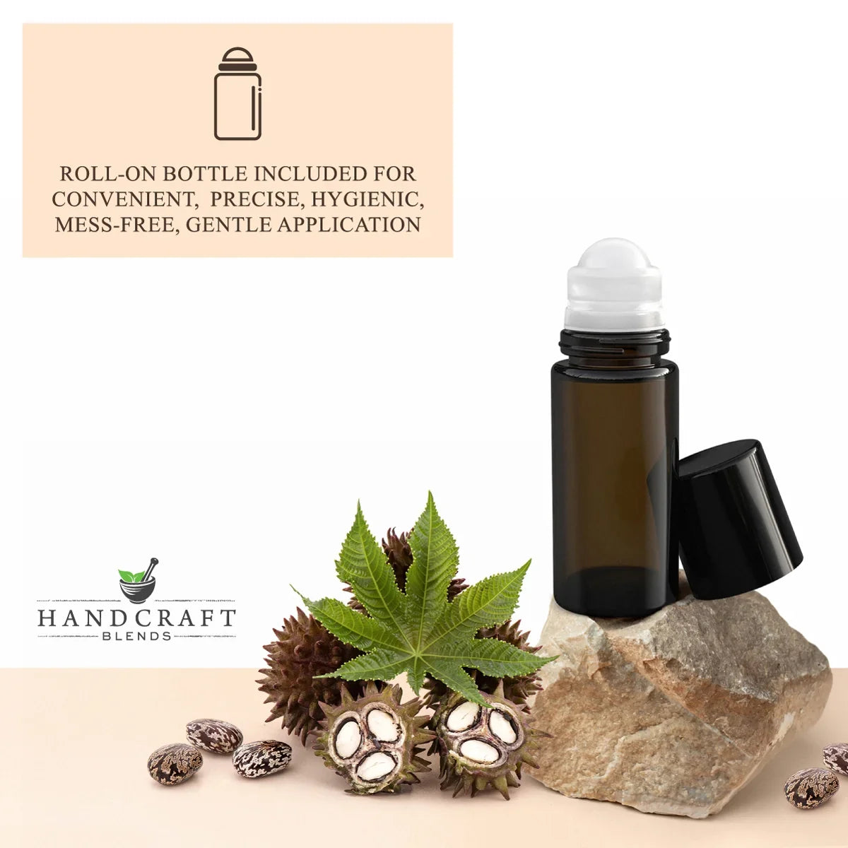 Organic Castor Oil with Roll on Bottle