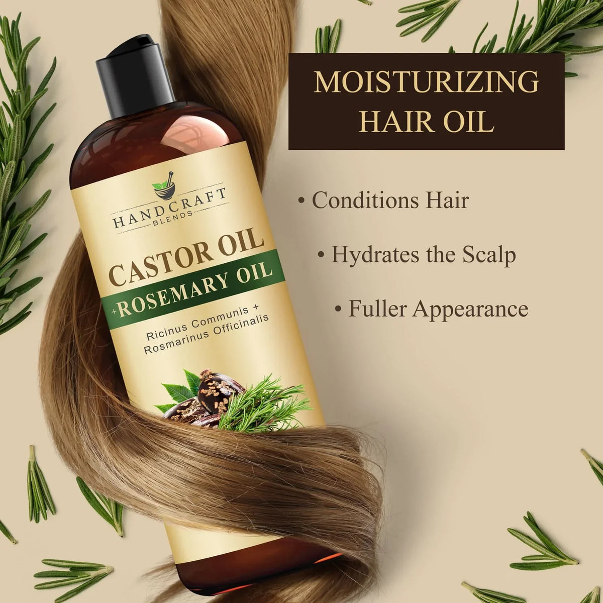 Castor Carrier Oil infused with Rosemary