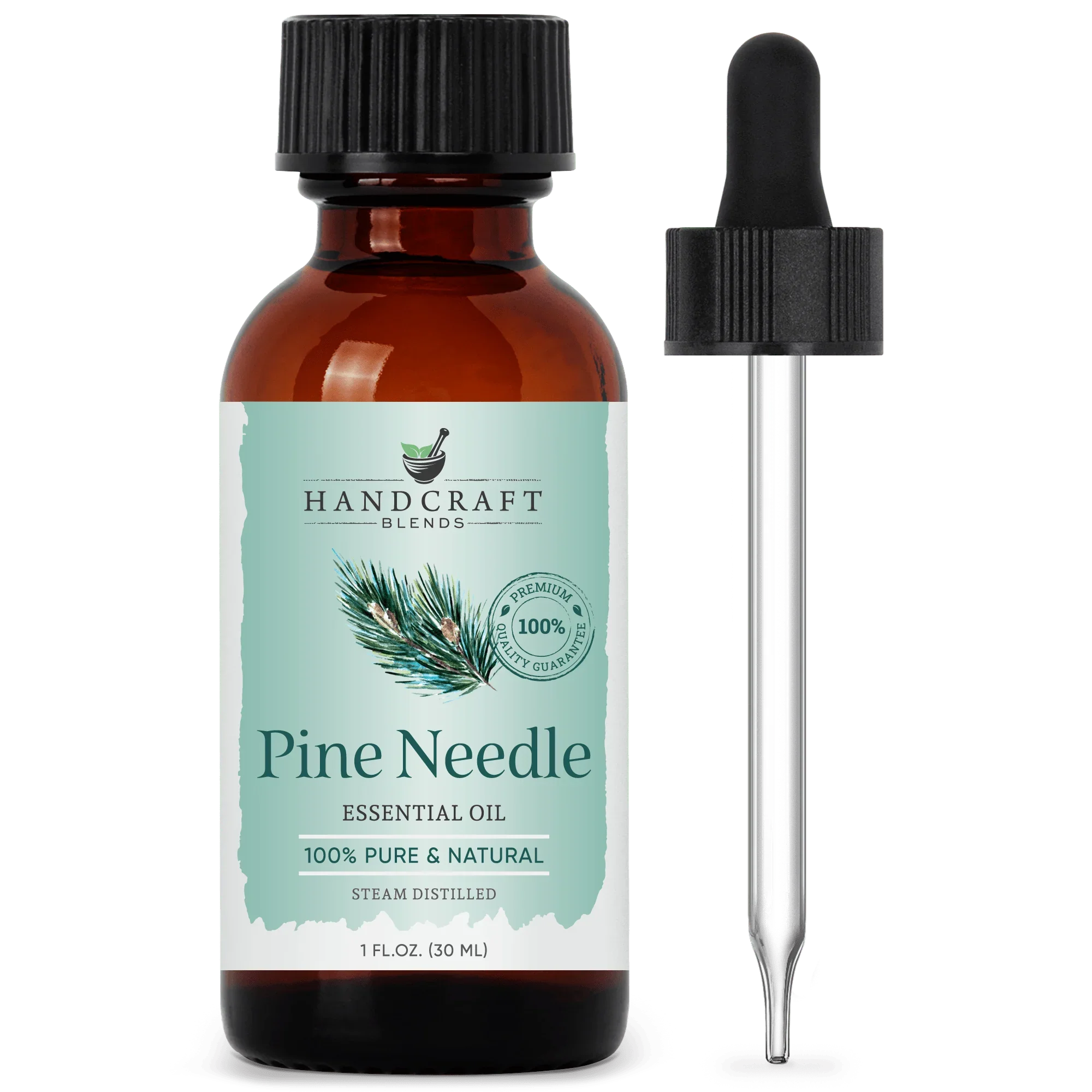 Pine needle essential oil bottle with dropper, 100% pure and natural, 1 fl oz
