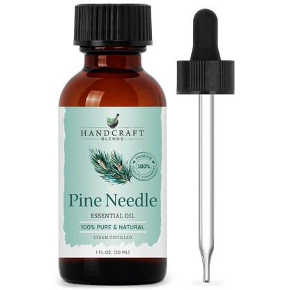 Pine needle essential oil bottle with dropper, 100% pure and natural, 1 fl oz