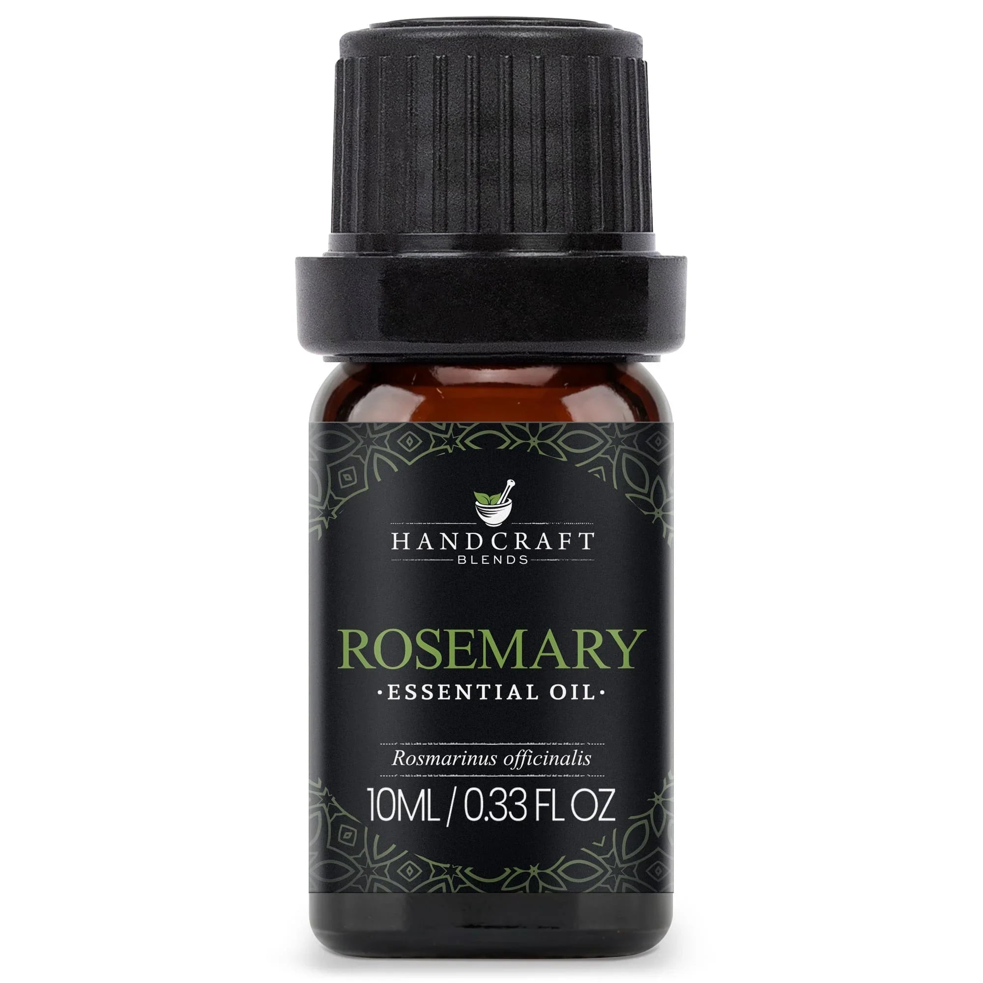 10ml rosemary essential oil bottle for aromatherapy and healing, labeled Rosmarinus officinalis