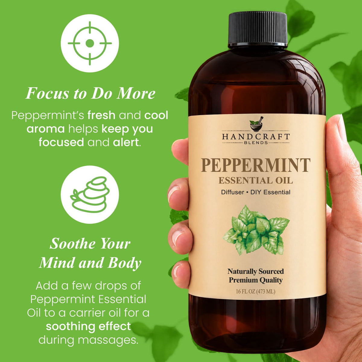 Peppermint Essential Oil Huge Bottle