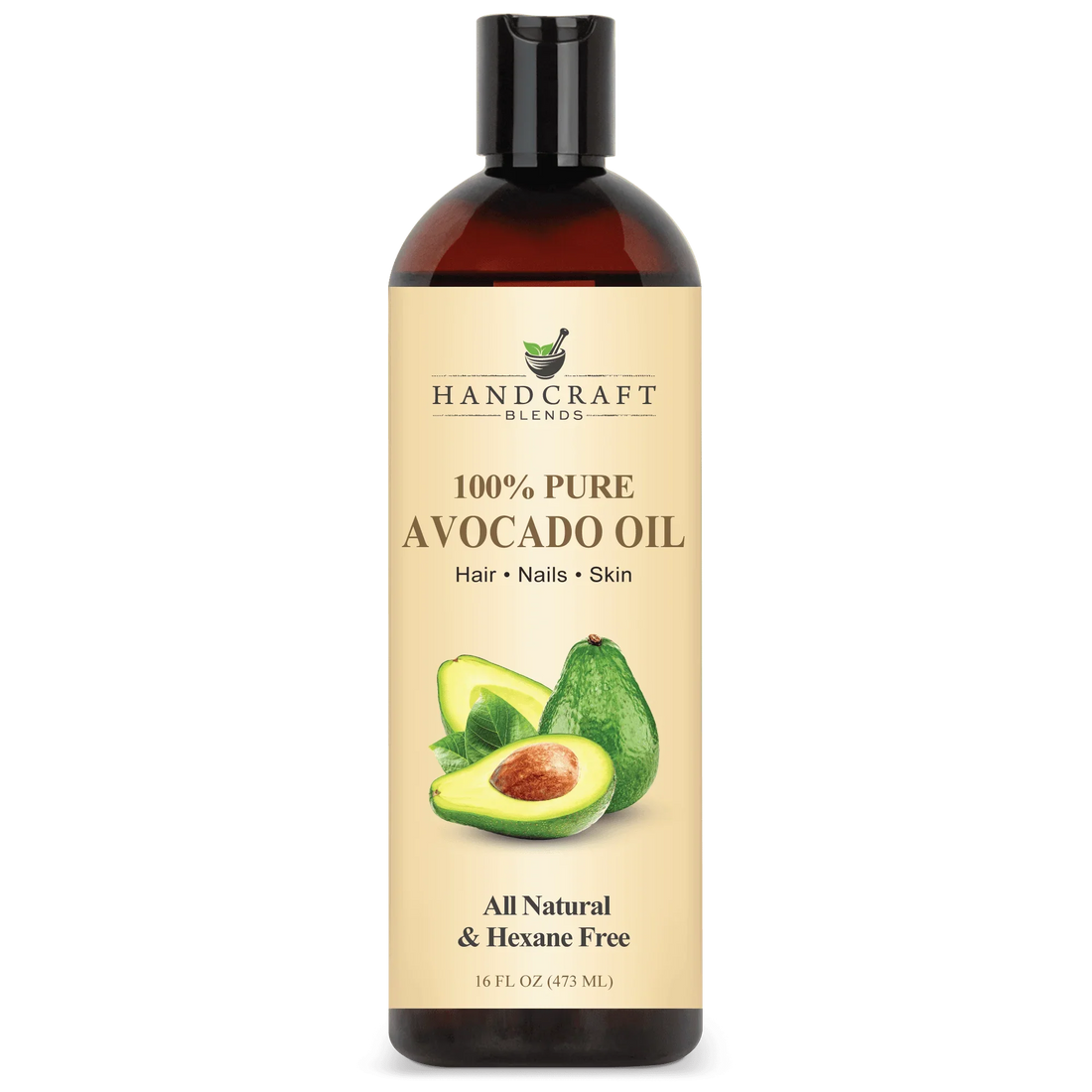 Handcraft Blends 100% pure avocado oil bottle for hair, nails, skin; all natural, hexane free