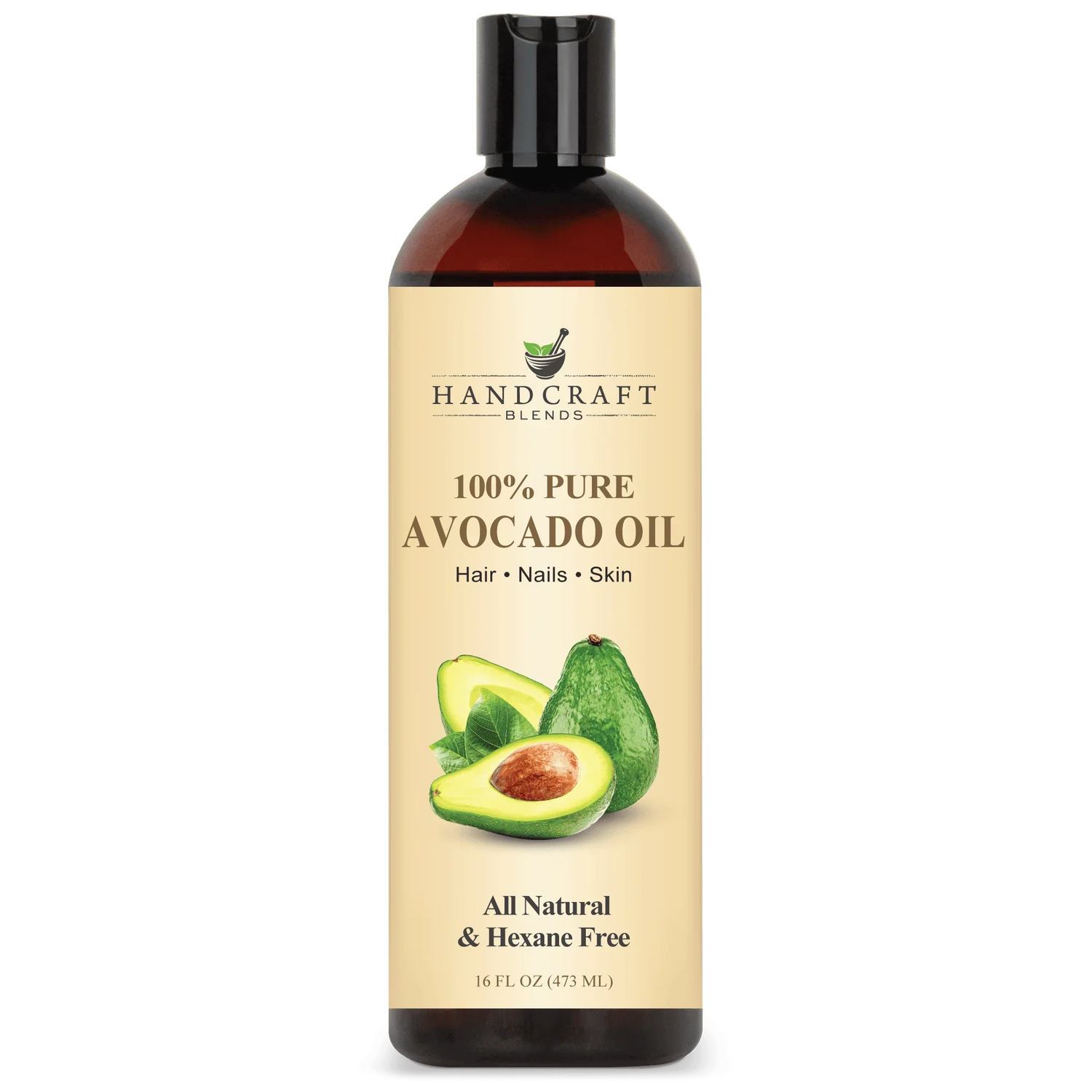Handcraft Blends 100% pure avocado oil bottle for hair, nails, skin; all natural, hexane free