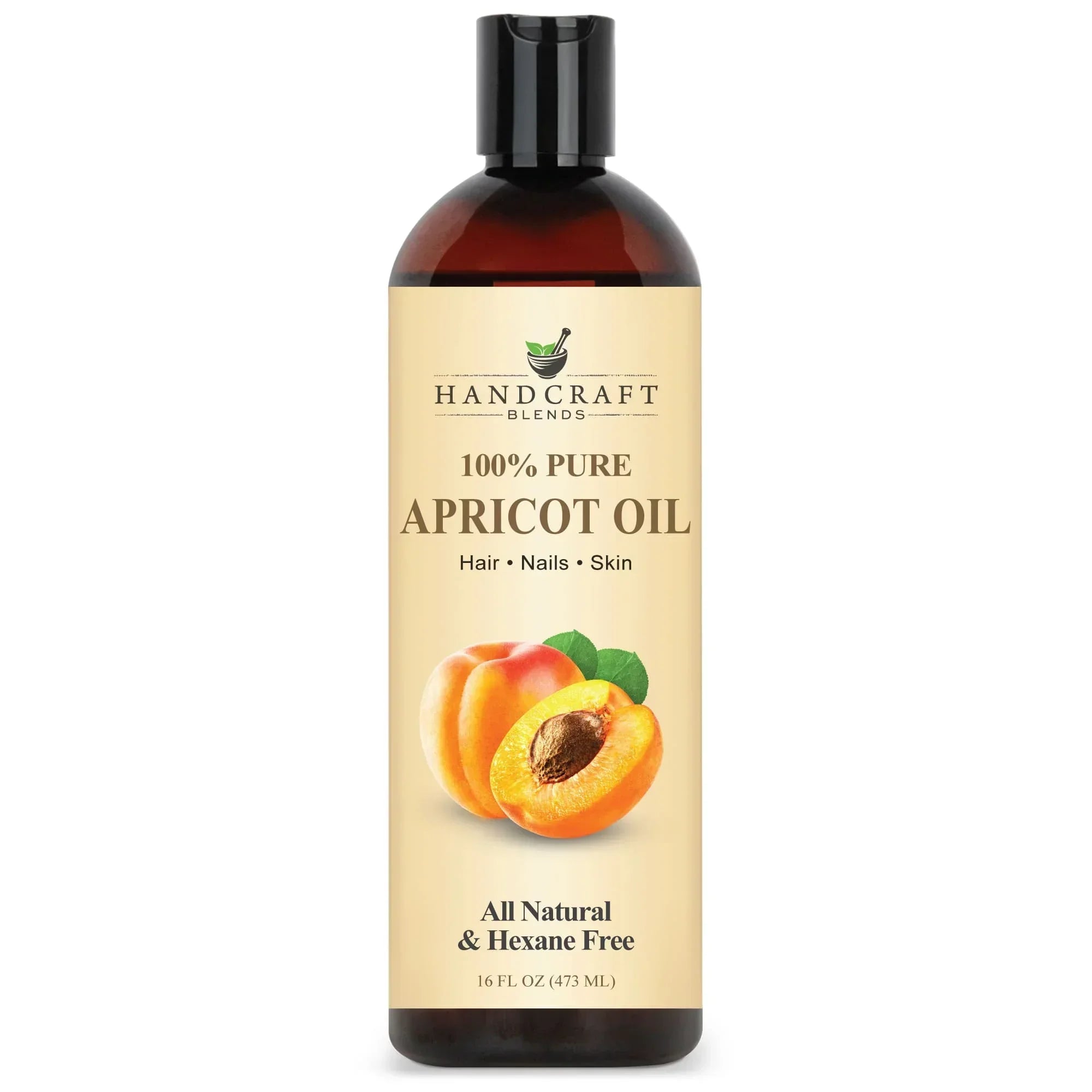 Apricot Kernel Carrier Oil bottle front view