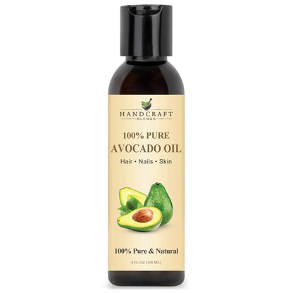 Handcraft Blends 100% pure avocado oil bottle for hair, nails, and skin, 4 oz size