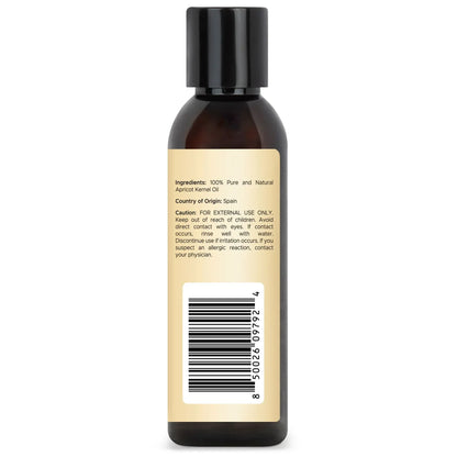 Handcraft Blends apricot kernel oil 4oz bottle, label with ingredients and barcode visible