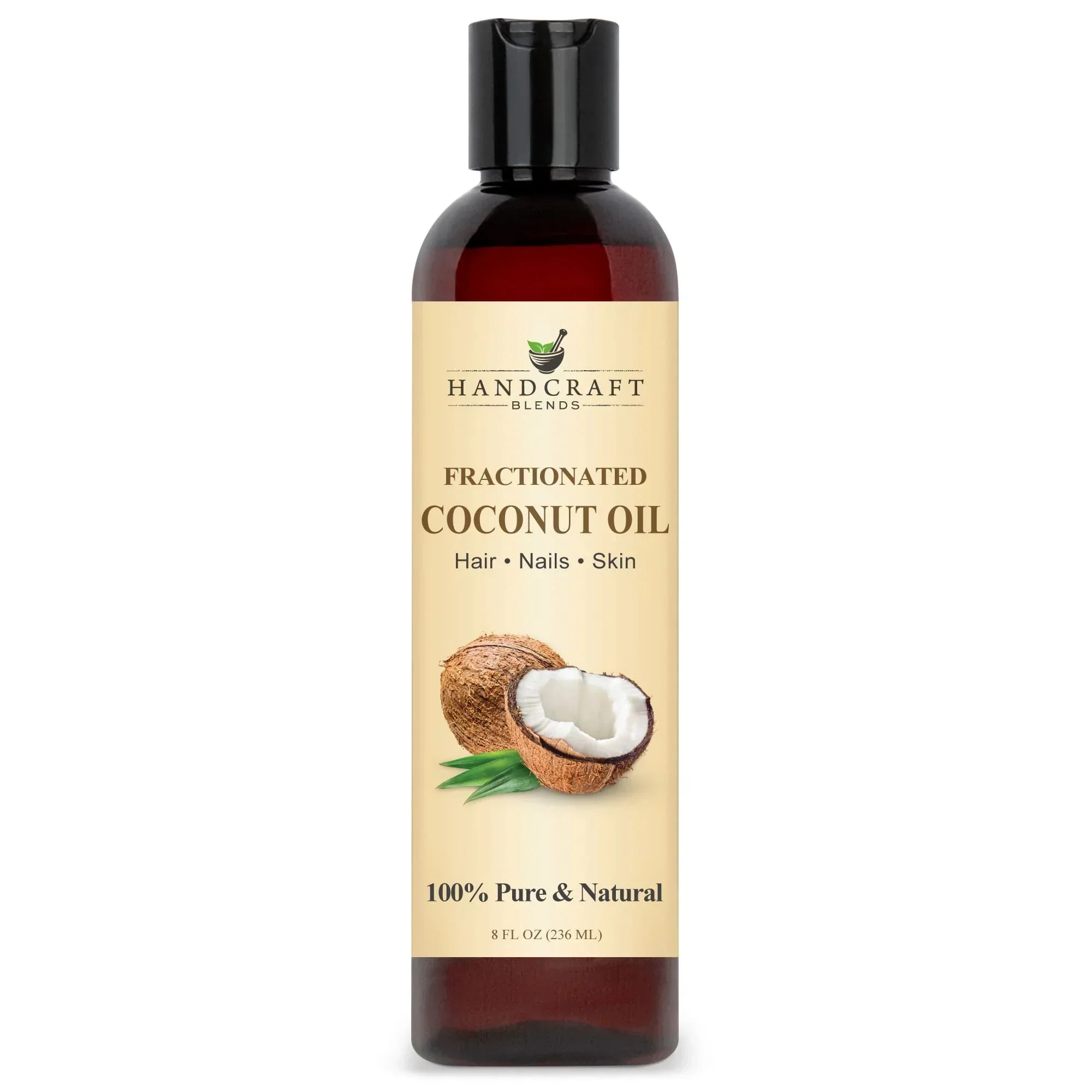 Handcraft Blends fractionated coconut oil 8oz bottle for hair, nails, skin aromatherapy