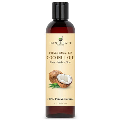 Handcraft Blends fractionated coconut oil 8oz bottle for hair, nails, skin aromatherapy