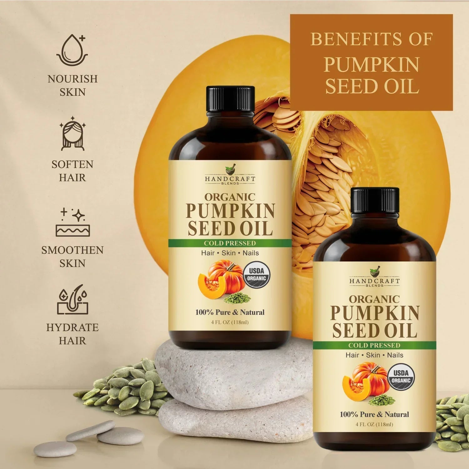 Deep green pumpkin seed oil texture
