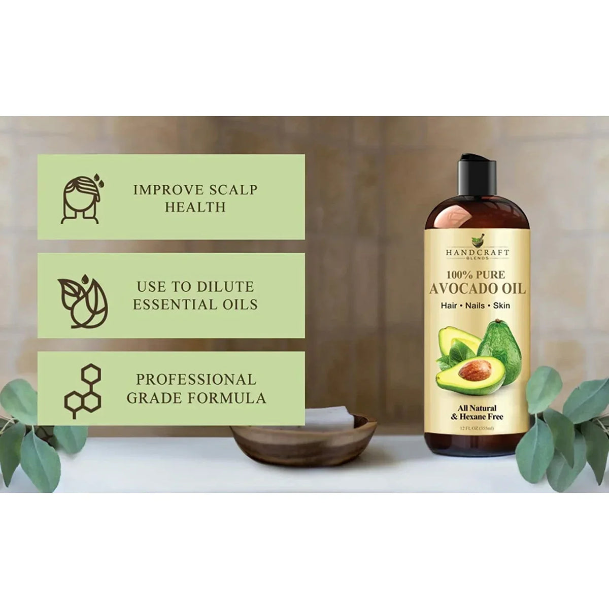 Rich avocado oil texture